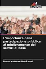 L'importanza della partecipazione pubblica al miglioramento dei servizi di base