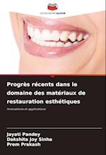 Progrès récents dans le domaine des matériaux de restauration esthétiques