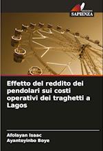 Effetto del reddito dei pendolari sui costi operativi dei traghetti a Lagos