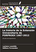 La historia de la Extensión Universitaria de FORPROEX 1987-2012