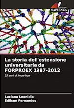 La storia dell'estensione universitaria da FORPROEX 1987-2012