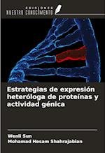 Estrategias de expresión heteróloga de proteínas y actividad génica