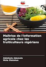 Maîtrise de l'information agricole chez les fruiticulteurs nigérians