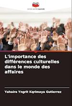 L'importance des différences culturelles dans le monde des affaires