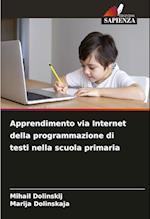 Apprendimento via Internet della programmazione di testi nella scuola primaria