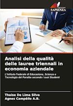 Analisi della qualità delle lauree triennali in economia aziendale