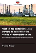 Gestion des performances en matière de durabilité de la chaîne d'approvisionnement