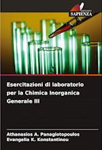 Esercitazioni di laboratorio per la Chimica Inorganica Generale III