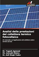 Analisi delle prestazioni del collettore termico fotovoltaico