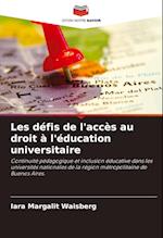 Les défis de l'accès au droit à l'éducation universitaire