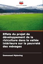 Effets du projet de développement de la riziculture dans la vallée intérieure sur la pauvreté des ménages