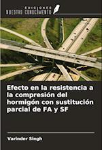 Efecto en la resistencia a la compresión del hormigón con sustitución parcial de FA y SF