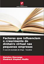 Factores que influenciam o crescimento do dinheiro virtual nas pequenas empresas