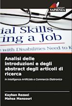 Analisi delle introduzioni e degli abstract degli articoli di ricerca