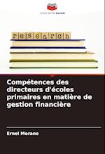 Compétences des directeurs d'écoles primaires en matière de gestion financière