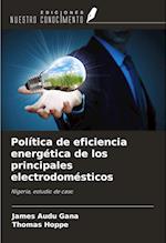 Política de eficiencia energética de los principales electrodomésticos