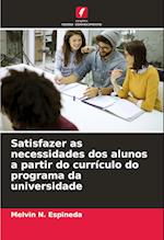 Satisfazer as necessidades dos alunos a partir do currículo do programa da universidade