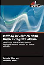 Metodo di verifica della firma autografa offline