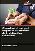 Clonazione di due geni responsivi all'arsenico da Lysinibacillus sphaericus