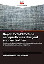 Dépôt PVD-PECVD de nanoparticules d'argent sur des textiles