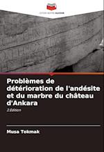 Problèmes de détérioration de l'andésite et du marbre du château d'Ankara