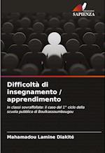 Difficoltà di insegnamento / apprendimento