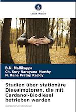 Studien über stationäre Dieselmotoren, die mit Cardanol-Biodiesel betrieben werden
