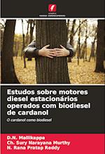 Estudos sobre motores diesel estacionários operados com biodiesel de cardanol