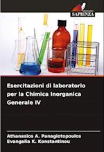 Esercitazioni di laboratorio per la Chimica Inorganica Generale IV