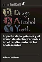 Impacto de la psicosis y el abuso de alcohol/cannabis en el rendimiento de los adolescentes