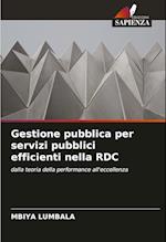 Gestione pubblica per servizi pubblici efficienti nella RDC