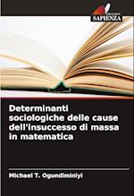 Determinanti sociologiche delle cause dell'insuccesso di massa in matematica