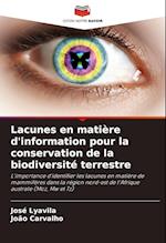 Lacunes en matière d'information pour la conservation de la biodiversité terrestre