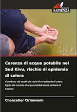 Carenza di acqua potabile nel Sud Kivu, rischio di epidemia di colera