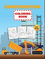 Construction Vehicles Coloring Book For Kids
