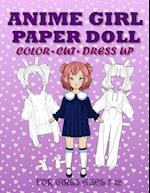 Anime Girl Paper Doll for Girls Ages 7-12