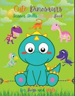 Cute Dinosaurs Scissor Skills Activity Book for Boys and Girls