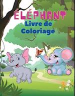 Éléphant Livre de coloriage