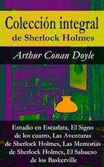 Coleccion integral de Sherlock Holmes (Estudio en Escarlata, El Signo de los cuatro, Las Aventuras de Sherlock Holmes, Las Memorias de Sherlock Holmes, El Sabueso de los Baskerville)