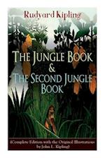 The Jungle Book & The Second Jungle Book: (Complete Edition with the Original Illustrations by John L. Kipling) 