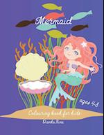 Mermaid  colouring book for kids age 4-8