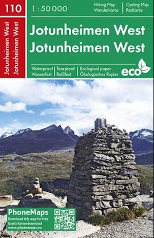 Jotunheimen West Hiking & Cycling Map