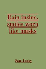 Rain inside, smiles worn like masks