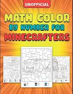 Math Color By Number For Minecrafters 