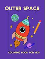 Outer space coloring book for kids 