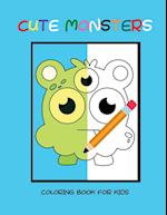 Cute monsters coloring book for kids 