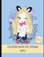 Coloring book for teenage girls 