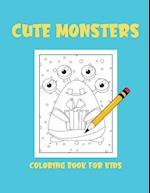 Cute monsters coloring book for kids 