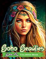 Boho Beauties Coloring Book