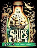 Ships in a Bottle Coloring Book: Set Sail on a Colorful Adventure with Ships in a Bottle Coloring Book 